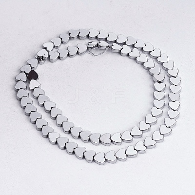 Non-magnetic Synthetic Hematite Beads Strands G-Q883-6x6mm-6-1