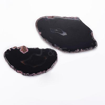 Natural Agate Slices Big Pendants G-E022-10-1