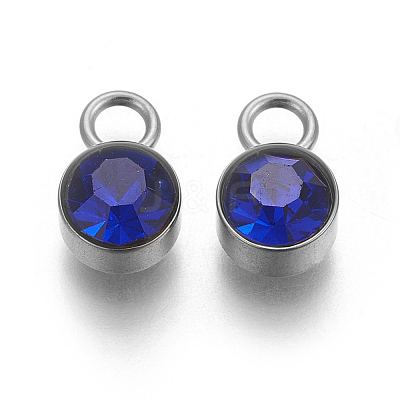 Glass Rhinestone Charms STAS-F189-P06-1