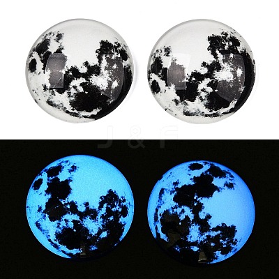 Fluorescent Glass Cabochons GGLA-T004-12A-1