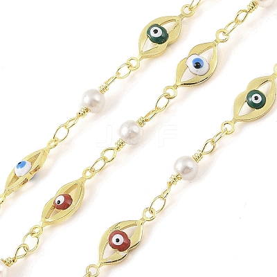 Enamel Lip Link Chains CHC-C006-02G-03-1-1