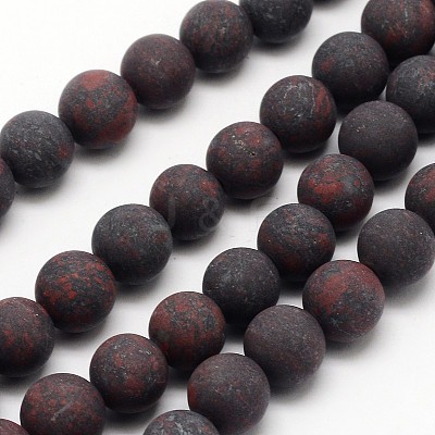 Natural Brecciated Jasper Beads Strands X-G-D690-6mm-1