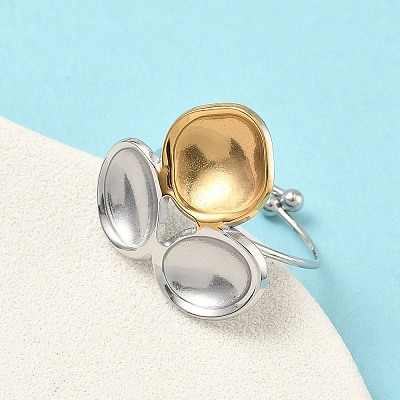304 Stainless Steel Cuff Rings LS-RJEW-D338-03C-GP-1