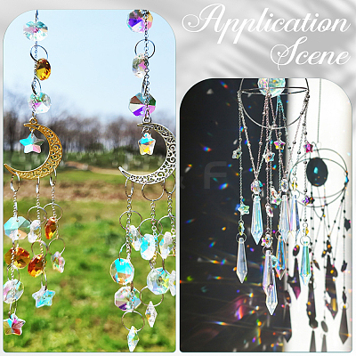 100Pcs Glass Charms GLAA-SP0001-68-1