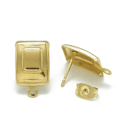 304 Stainless Steel Stud Earring Findings STAS-Q225-15G-1