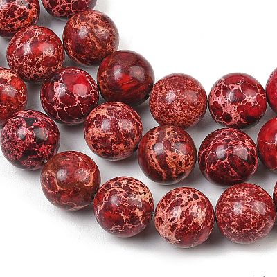 Dyed Natura Imperial Jasper Beads Strands GG-CBAF9E5-A01-14mm-D-1