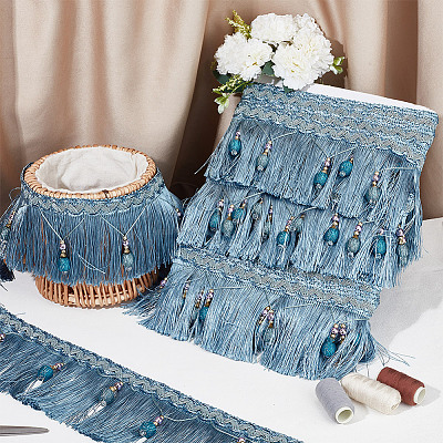 6M Polyester Tassel Lace Trim OCOR-OC0001-51B-1