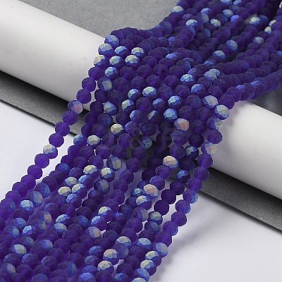 Transparent Glass Beads Strands X1-EGLA-A034-T4mm-MB06-1
