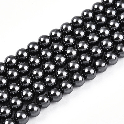Baking Paint Pearlized Glass Pearl Bead Strands HY-N002-4mm-A02-1