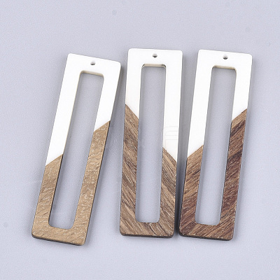 Resin & Walnut Wood Big Pendants RESI-S358-97G-1