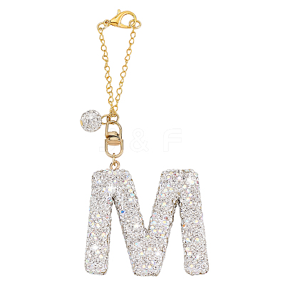 Polymer Clay Rhinestone Beads Penedant Decoration HJEW-PH02048-01-1