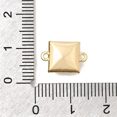 Brass Micro Pave Clear Cubic Zirconia and Glass Connector Charms KK-N289-15G-1