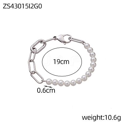 304 Stainless Steel Cable Chain Bracelets STAS-OY015-99P-1