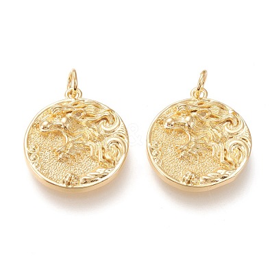 Brass Pendants ZIRC-I044-32G-1