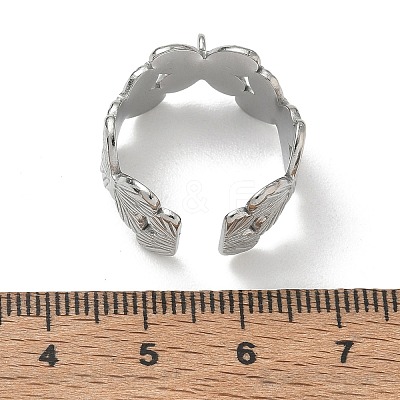 304 Stainless Steel Cuff Open Ring Setting SA-CBA37BC-05P-1