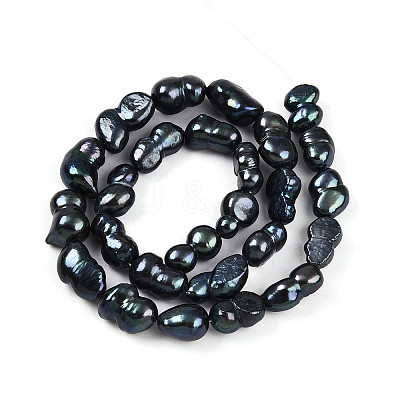 Natural Nucleated Baroque Keshi Pearl Beads Strands PEAR-S020-F13-01-1