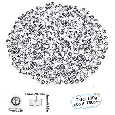 100G Opaque Acrylic Beads MACR-SC0001-49-1