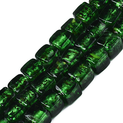 Handmade Silver Foil Lampwork Beads FOIL-N004-01A-02-1