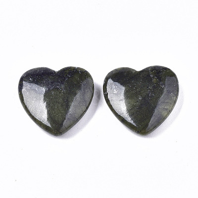 Natural Chinese Southern Jade Heart Love Stone G-S364-065-1