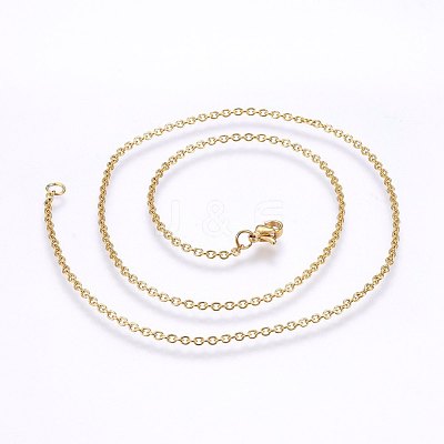 304 Stainless Steel Cable Chains Necklaces MAK-L015-34A-1