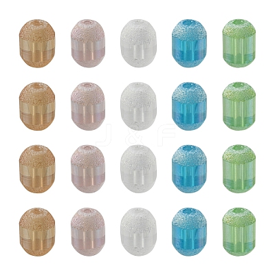 50Pcs 5 Colors Transparent Electroplate Glass Beads Strands EGLA-YW0001-36-1