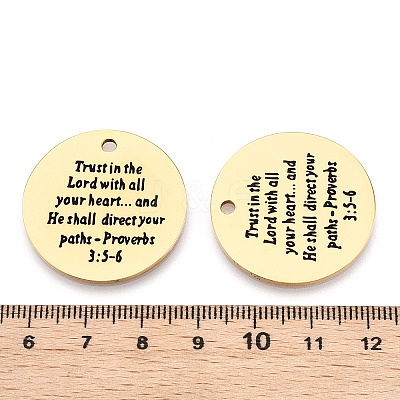 201 Stainless Steel Pendants STAS-T064-37G-23-1