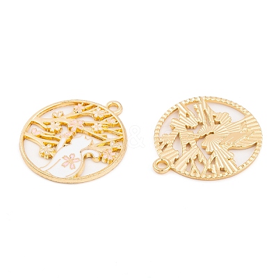 Rack Plating Alloy Enamel Pendants FIND-A040-07A-03G-1
