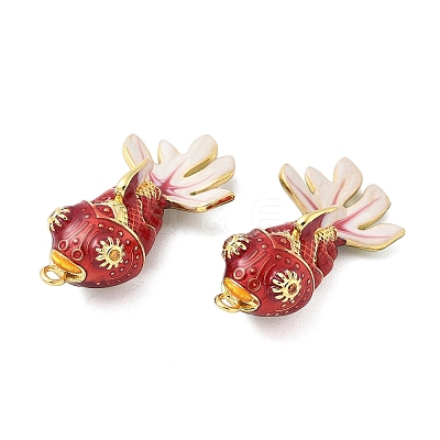 Brass Micro Pave Cubic Zirconia Enamel Pendants KK-G539-01G-03-1