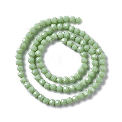 Faceted(32 Facets) Glass Beads Strands EGLA-J042-36B-10-1