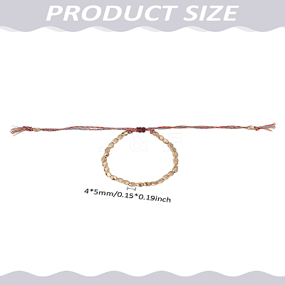 1Pc Twist Brass Braided Bead Bracelets for Women BJEW-LP0003-20-1