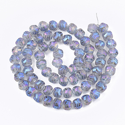Electroplate Glass Beads Strands EGLA-T018-01-1