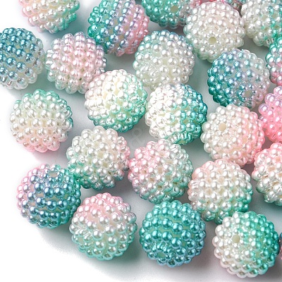 Imitation Pearl Acrylic Beads OACR-FS0001-32B-1