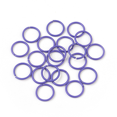 Spray Painted Iron Open Jump Rings IFIN-F149-B-1
