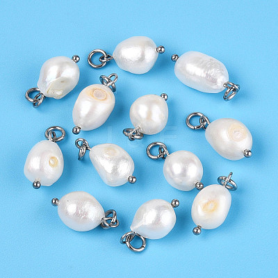 Natural Baroque Keshi Pearl Cultured Freshwater Pearl Pendants LS-PEAR-Q013-01C-1