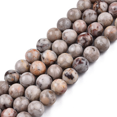 Natural Maifanite/Maifan Stone Beads Strands G-R345-6mm-40-1