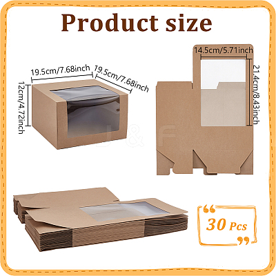 Paper Cap Hat Packing Boxes with Visible Window CON-WH0043-304B-1