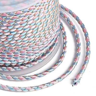 11M Polyester Braided Cord with Cotton Core & Metallic Thread OCOR-Z006-01-11-1