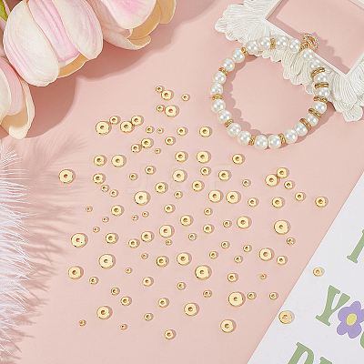 240Pcs 6 Styles Brass Beads KK-ME0001-69G-1