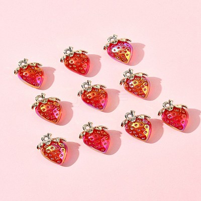 10Pcs Transparent Acrylic Pendants MACR-FS0002-08C-1