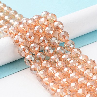 Electroplated Synthetic Quartz Crystal Beads Strands G-Z038-A02-02PL-1-1