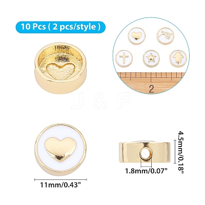 Brass Enamel Beads KK-AR0001-89G-1