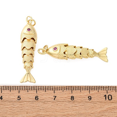 Rack Plating Brass Micro Pave Cubic Zirconia Pendants KK-M309-38D-G-1