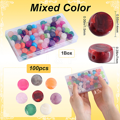 100Pcs Imitation Gemstone Acrylic Beads OACR-SP0001-05A-1
