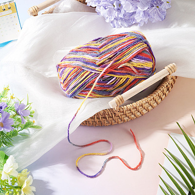 Polyester Fibers Knitting Yarn DIY-TADJ0002-005M-1
