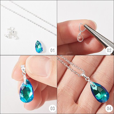 6Pcs 925 Sterling Silver Pendants Bails STER-SC0001-31-1