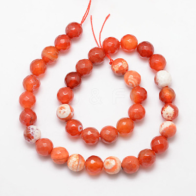 Natural Fire Crackle Agate Bead Strands G-K166-07F-10mm-14-1