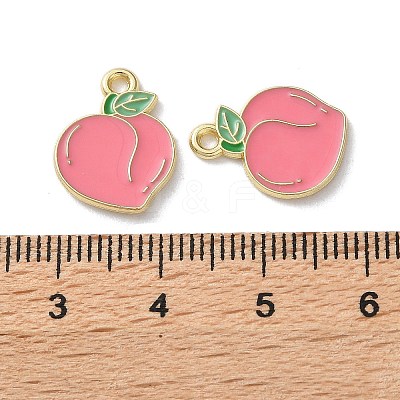Fruit Alloy Enamel Charms PALLOY-S058-01LG-24-1
