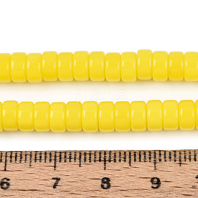Opaque Solid Color Glass Beads Strands LS-GLAA-N026-3x6mm-03-1
