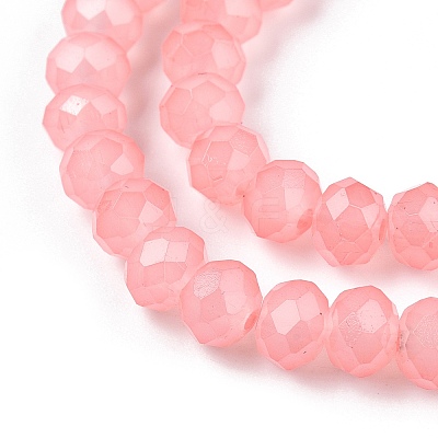 Baking Paint Imitation Jade Glass Bead Strands DGLA-A034-J6MM-A31-1
