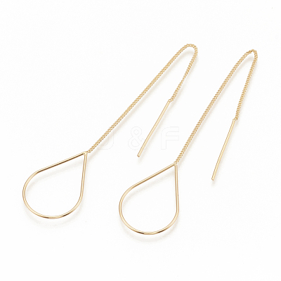 Brass Stud Earring Findings KK-S345-066-1